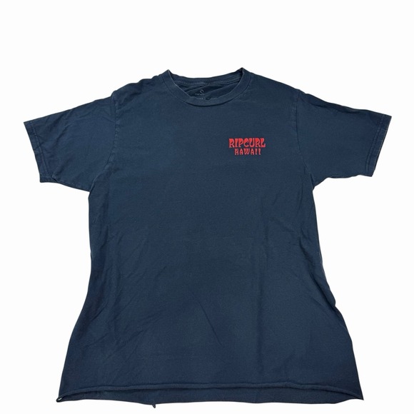 Rip Curl Tops - Women's Navy Blue Ripcurl Hawaii Tee Shirt Screen Printed Logo Beach Small Y2K